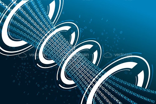 Abstract Binary Spiral Background
